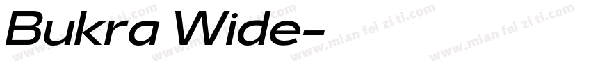 Bukra Wide字体转换